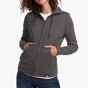 American Giant gray full zip hoodie USA cotton size small